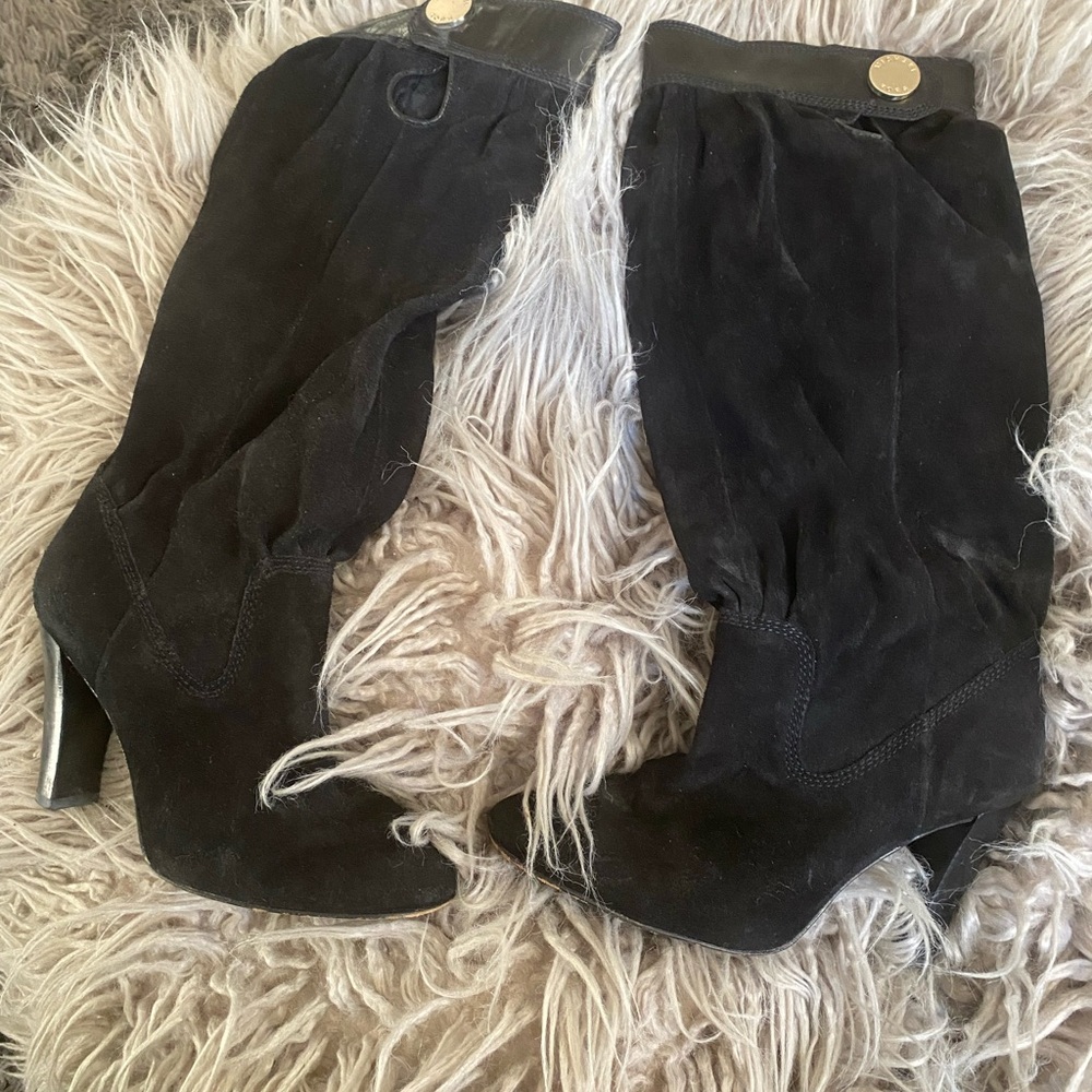 MICHAEL KORS Black Suede Heeled Boots